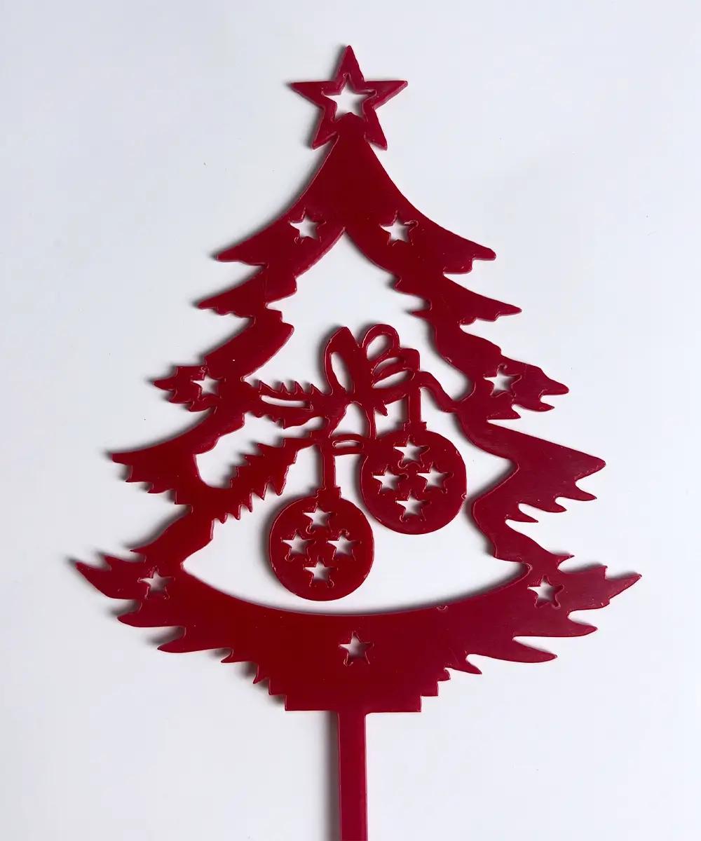 AN017 Red Christmas Tree Topper