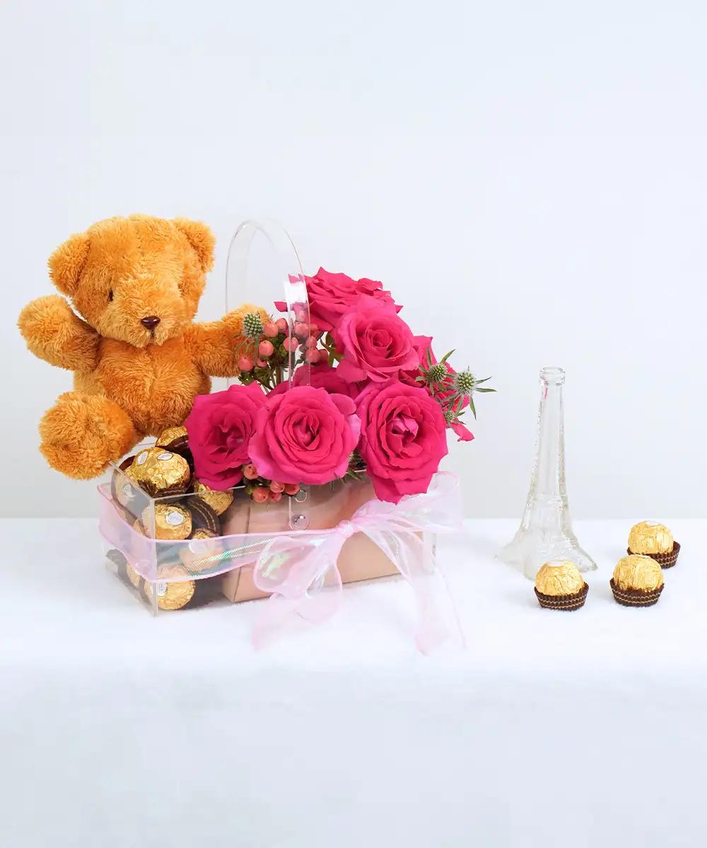 BG002 LYF Honey Pie Teddy Basket