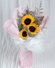 Bright yellow sunflower bouquet